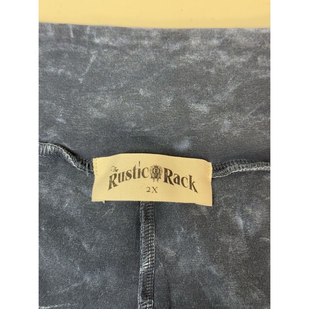 Rustic Rack Women 2x Washed Bell Bottom Flare w/fringe Light denim Festival BOHO - Picture 7 of 12